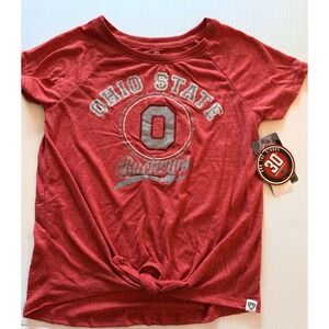 Ohio State University Buckeyes Girls Red Vintage Print T-Shirt - Large NWT